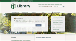 Desktop Screenshot of library.humboldt.edu