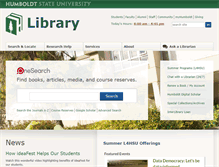 Tablet Screenshot of library.humboldt.edu